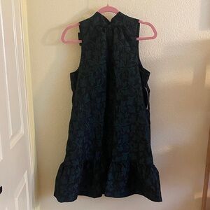NWOT Scoop Dark Forest Green Sleeveless Midi Dress W/ Bow Detail, Size M